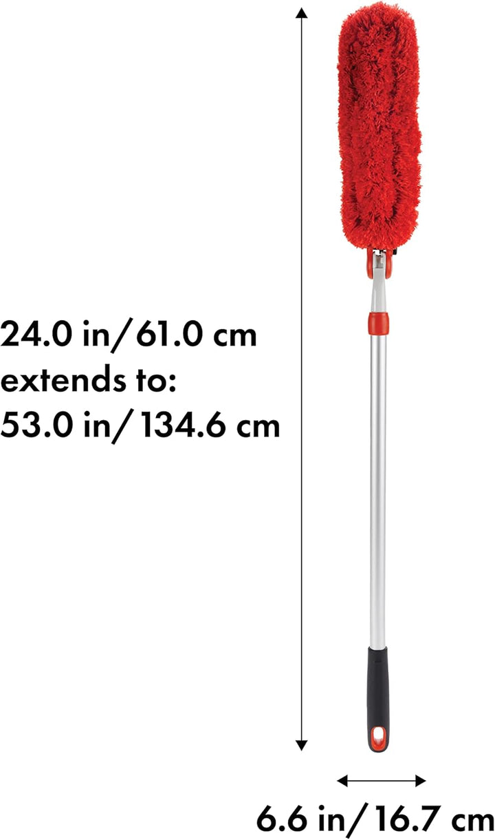 OXO Good Grips Mikrofaser-Staubwedel mit Teleskopstange 1-Pack Extendable Duster (Pack of 1), 1-Pack