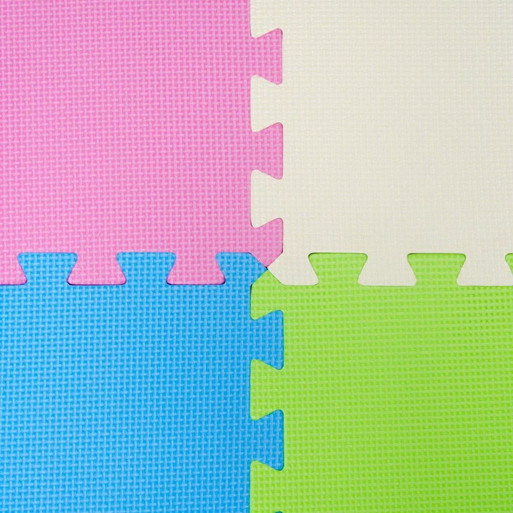 LittleTom 9 Teile Spielmatte Baby ab Null - 30x30 Schaumstoff Puzzlematte Kinder Isomatte Baby Spiel