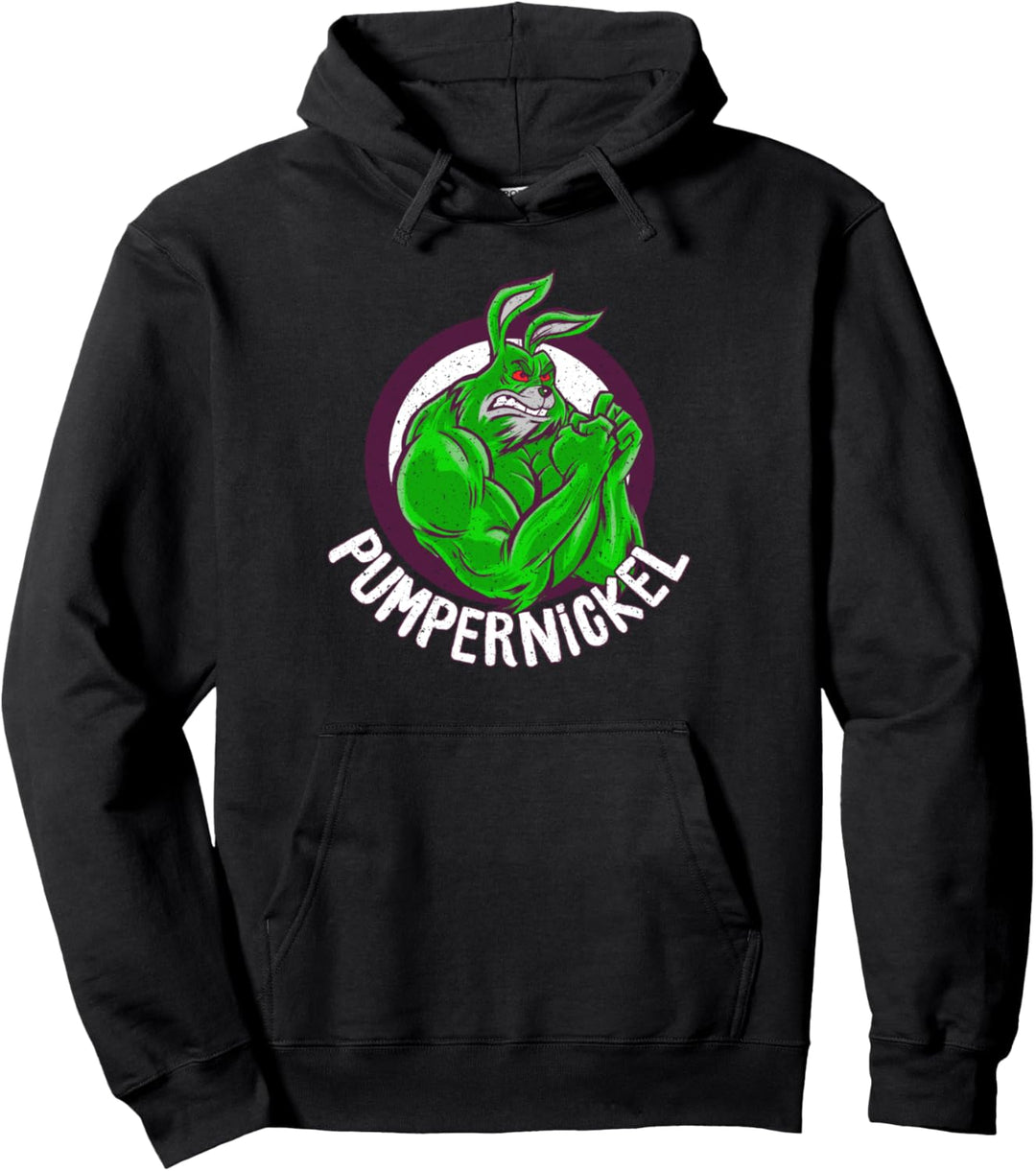 Pumpernickel, Bodybuilding & Fitness Hase, Kraftsport Pullover Hoodie