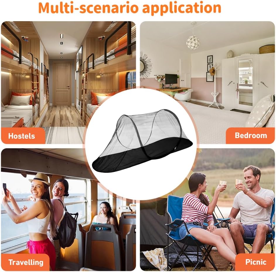 Moskitonetz Pop Up, Faltbares Moskitonetz 200x72x70 cm Moskitonetzs Reise Pop Up, Tragbares Campingz