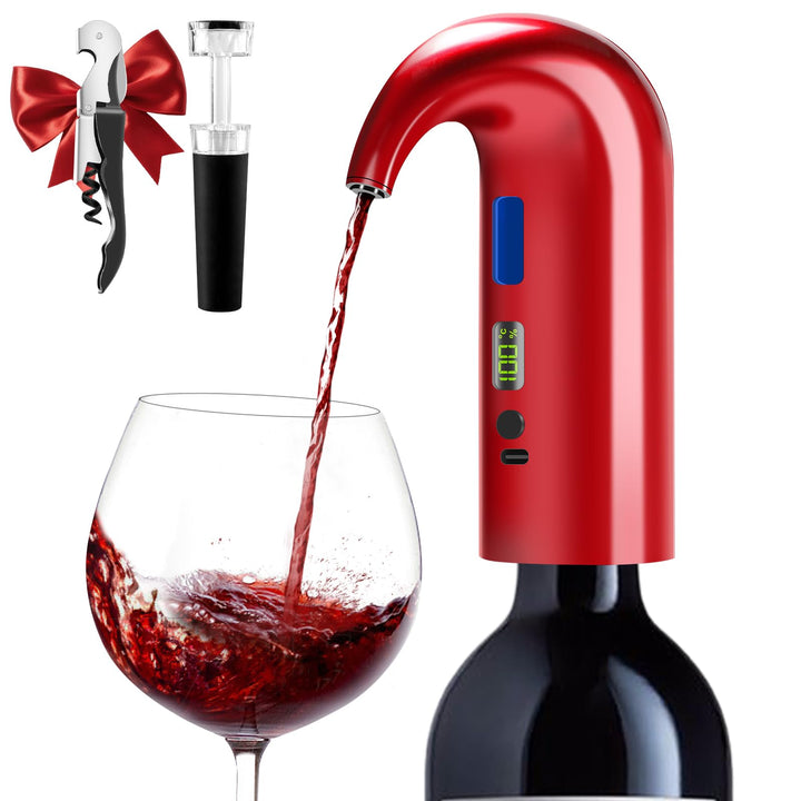 Cosyall Elektrischer Wein Dekanter, Automatischer und Tragbarer Weinbelüfter, Dosierbarer Weinspende