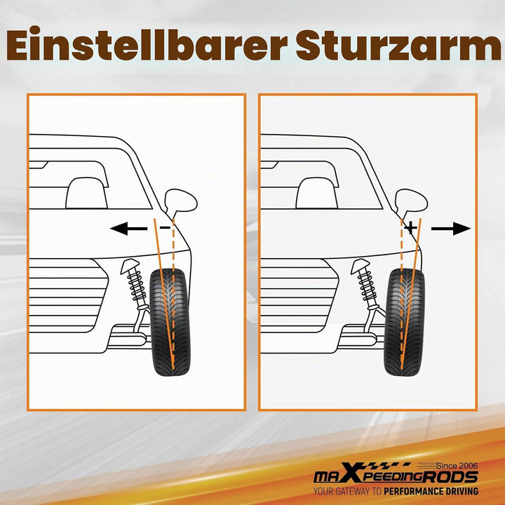maXpeedingrods 2x Einstellbar Querlenker Querstrebe für 3er E36 E46 M3 Z3 Z4 Hinten Sturz KIT