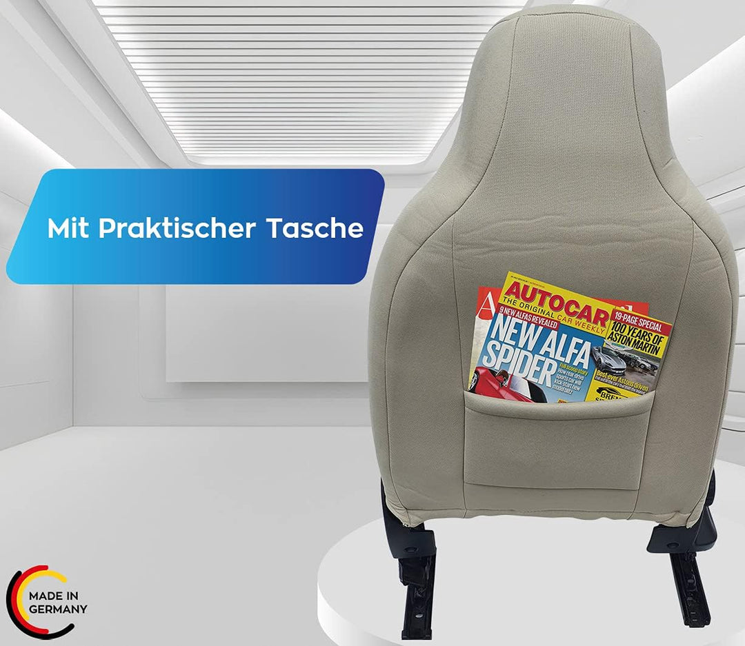 Mass Sitzbezüge Schonbezüge Pilotsitze Fahrer &amp; Beifahrer Set kompatibel mit Wohnmobil FIAT Ducato,