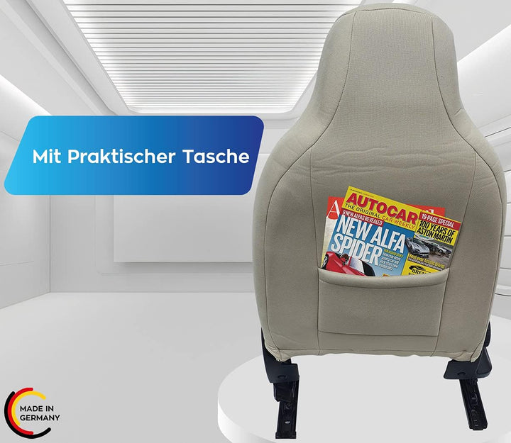 Mass Sitzbezüge Schonbezüge Pilotsitze Fahrer &amp; Beifahrer Set kompatibel mit Wohnmobil FIAT Ducato,