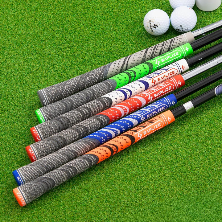 SAPLIZE Golfgriffe 13-teilig mit komplettem Umrüstsatz, Standard- / Mittelklasse, Kordelgummi, Hybri