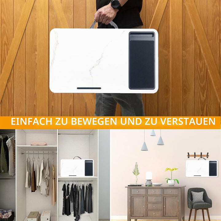 Schossschreibtisch, tragbarer Laptop-Schreibtisch mit Kissen-Kissen, passend für Laptops bis zu 17 Z
