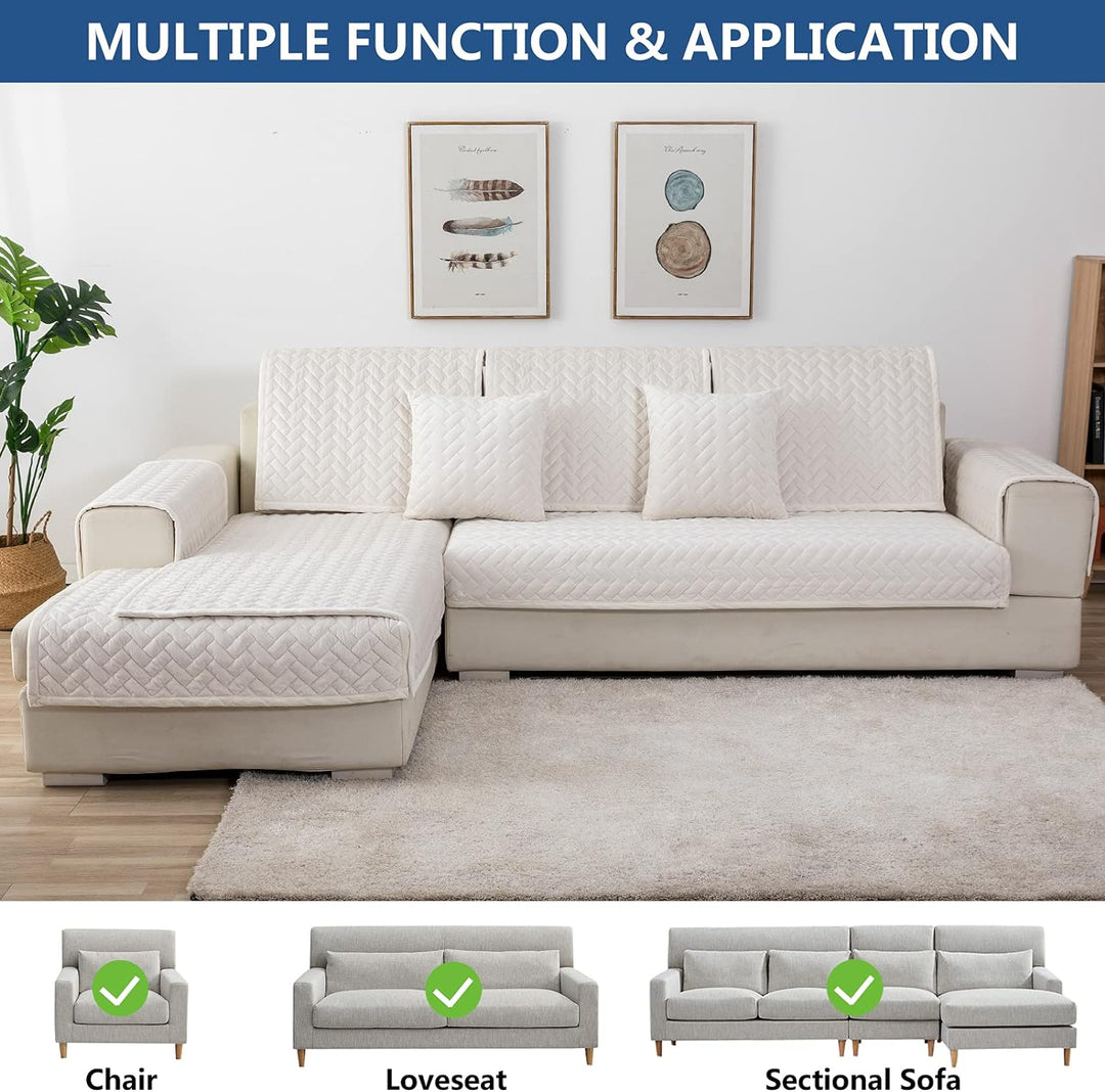Eismodra Sofa Überzug,Sofabezug 3 Sitzer,Anti-Rutsch-Couch Überzug für L Form Sofaschoner Chaiselong