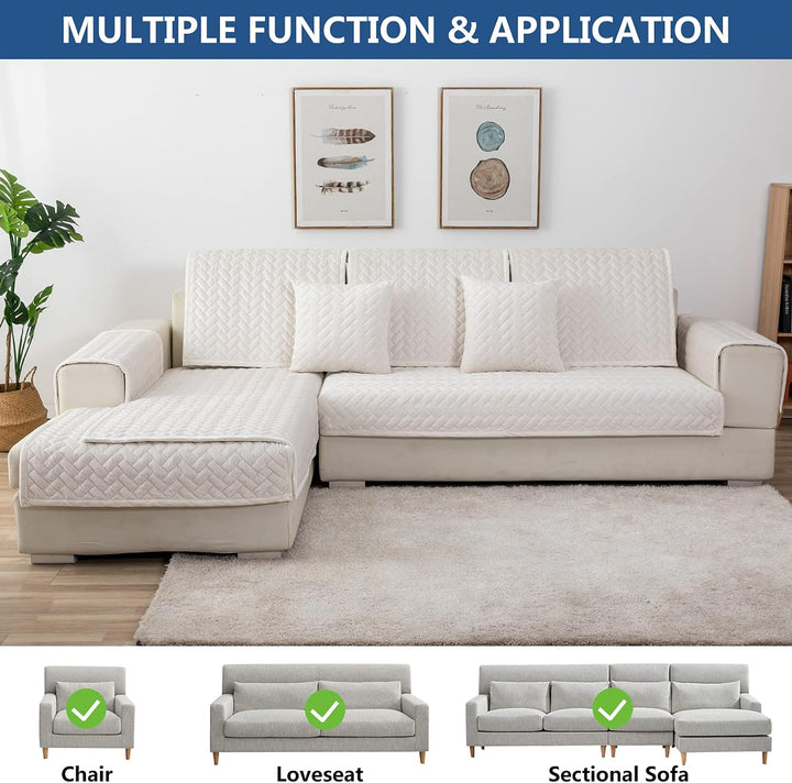 Eismodra Sofa Überzug,Sofabezug 3 Sitzer,Anti-Rutsch-Couch Überzug für L Form Sofaschoner Chaiselong