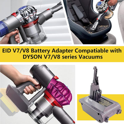 BTRUI Für Dyson V8 Batterieadapter für Dewalt 20V Batterie konvertieren zu Dyson V8 Series Animal Fl