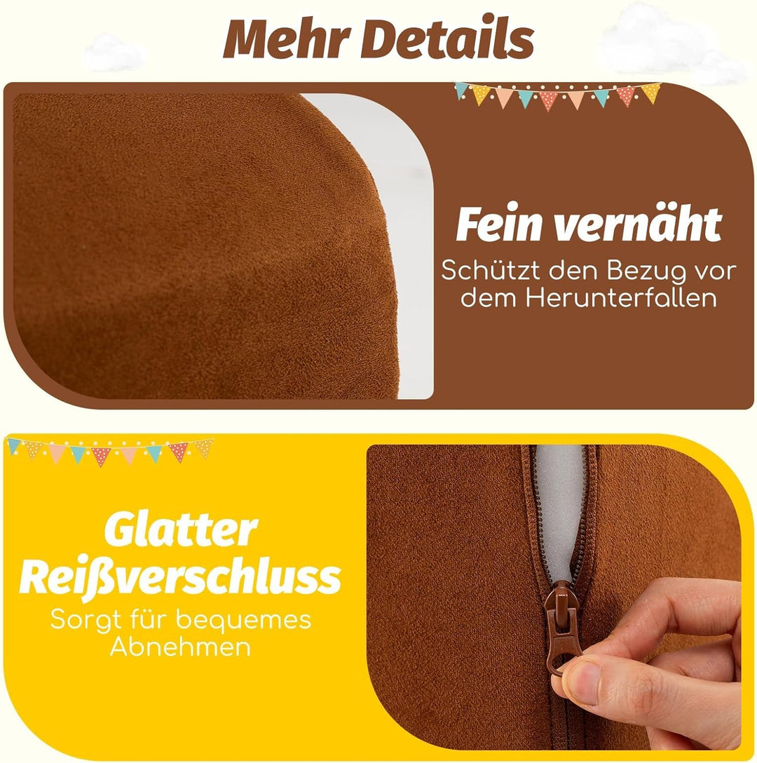 FANTASK 5 TLG. Riesenbausteine mit Bällebad, Grossbausteine, Kletterblöcke Softbausteine zum Toben u
