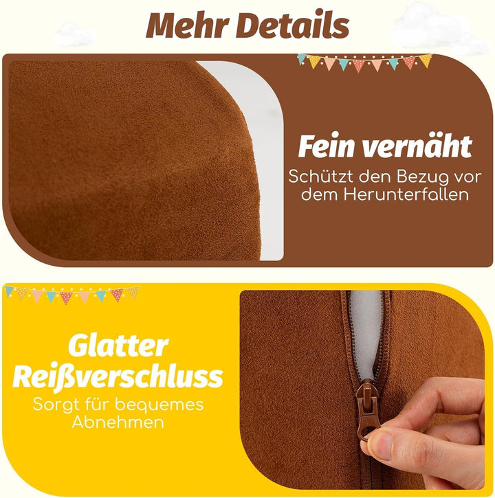 FANTASK 5 TLG. Riesenbausteine mit Bällebad, Grossbausteine, Kletterblöcke Softbausteine zum Toben u