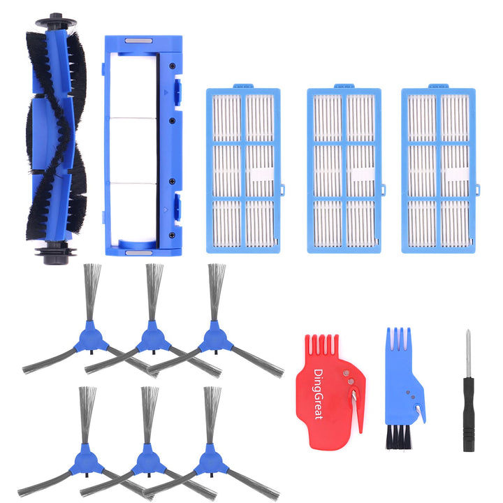 Zubehör Ersatz für Bagotte BG600 Saugroboter -Packung mit 1 Rollbürste, 1 Rollbürstenschutz, 3 Filte