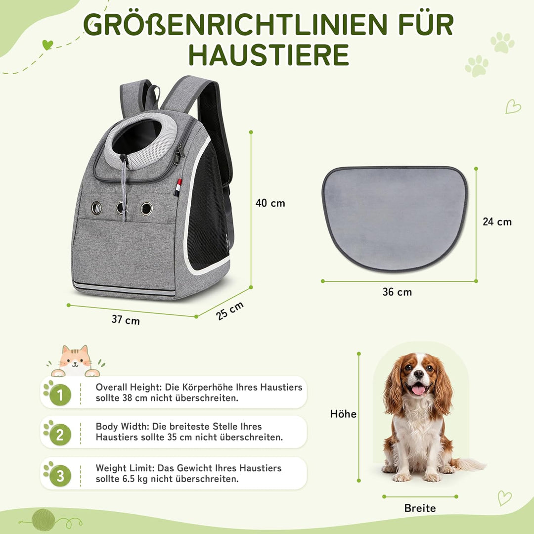 ALLSOPETS Haustier Hunde Rucksäcke Tragbar Transport Rucksack Reisen Tragetasche für Haustiere Reise