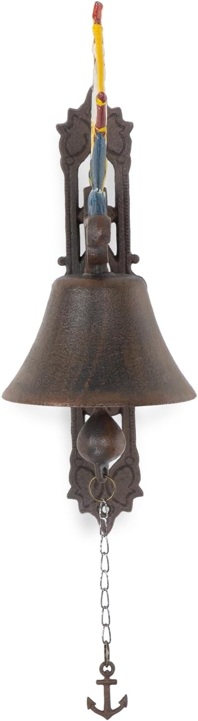 Moritz Gusseisen Wandglocke Segelschiff Segelboot 3 Master Schiff Glocke Türglocke 38 cm Höhe Hausgl