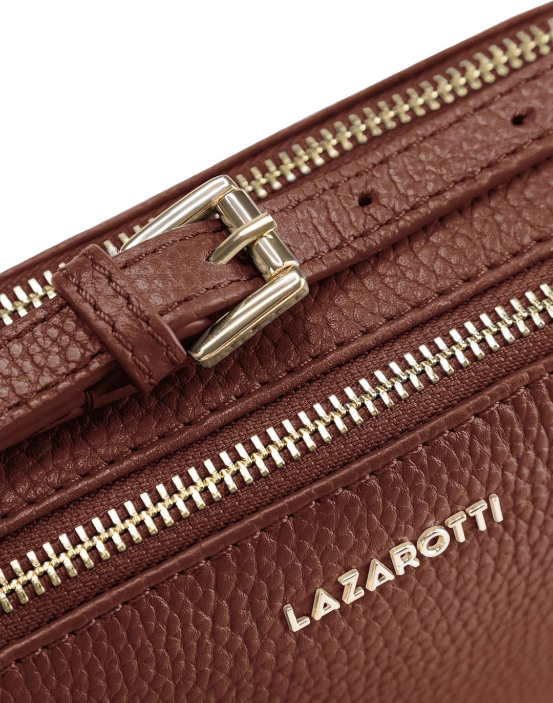 Lazarotti Bologna Leder Umhängetasche Damen | 2 Hauptfächer &amp; längenverstellbarer Schulterriemen | m