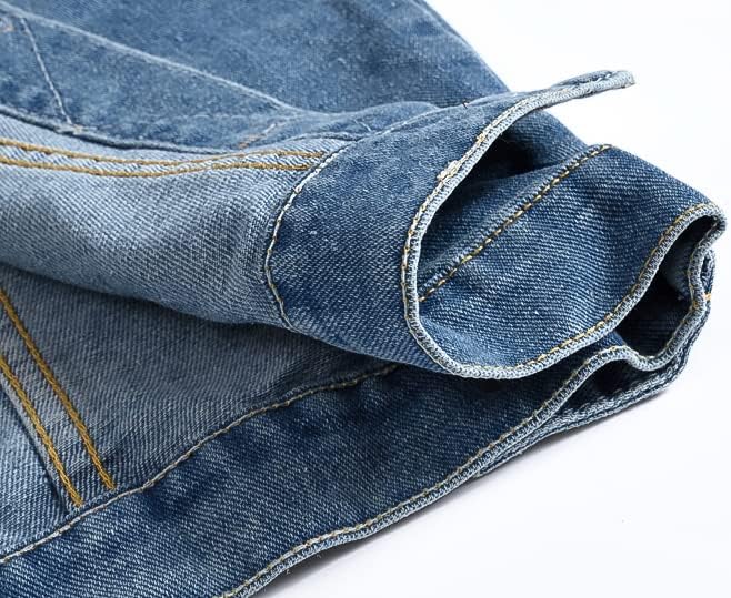 MERCIY Herren Beiläufiger Denim Weste Jacke Klassische ärmel Dünne Jacken L Hellblau, L Hellblau