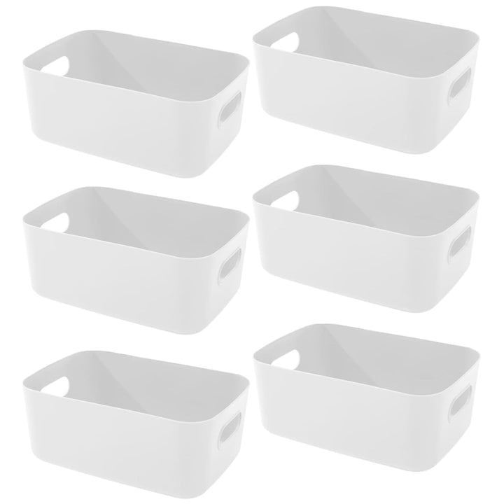 6 Stück Aufbewahrungsbox,Aufbewahrungskorb Kunststoff,Aufbewahrungsboxen storage boxes mit Griff für