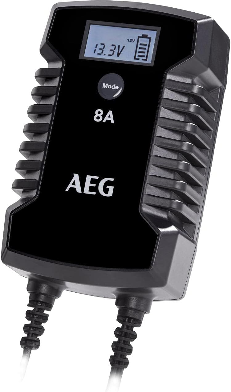 AEG Automotive 10618 Mikroprozessor-Ladegerät für Auto Batterie LD 8.0, 8 Ampere für 12/24 V, 7-HF L