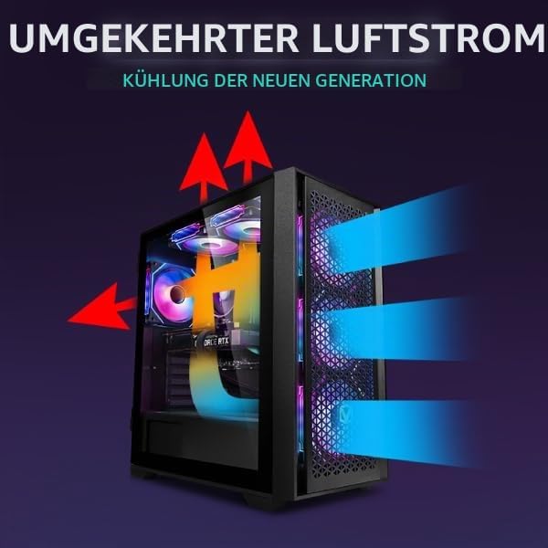 Vibox V-8 Gaming PC Set Komplett • Monitor 23 Zoll • AMD Ryzen 5 5500 4,2GHz • Nvidia RTX 3050 6GB •