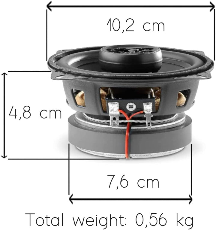 2 Focal Auditor ACX-100 ACX100 2 Wege koaxial Lautsprecher 10 cm 100 mm 4" Durchmesser 30 watt rms 6
