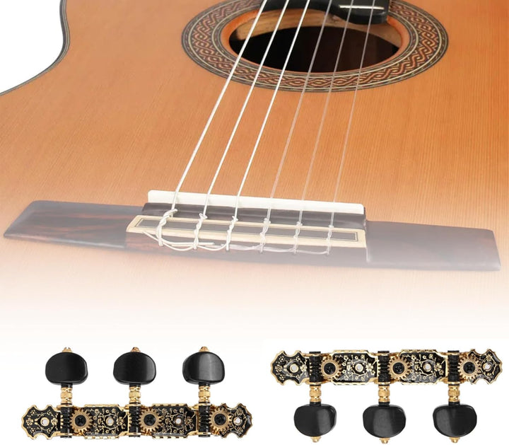 Mechaniken 3 Links 3 Rechts Stimmschlüssel für Klassische Gitarre Wirbel 1:18 Saitenstimmer Ersatzte