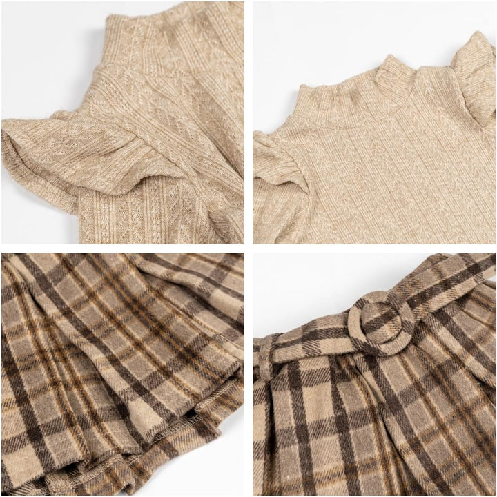 Miipat Baby Mädchen Kleidung Set Kleinkind Mädchen 2pcs Outfits Set Lange Ärmel Pullover Tops mit Mi