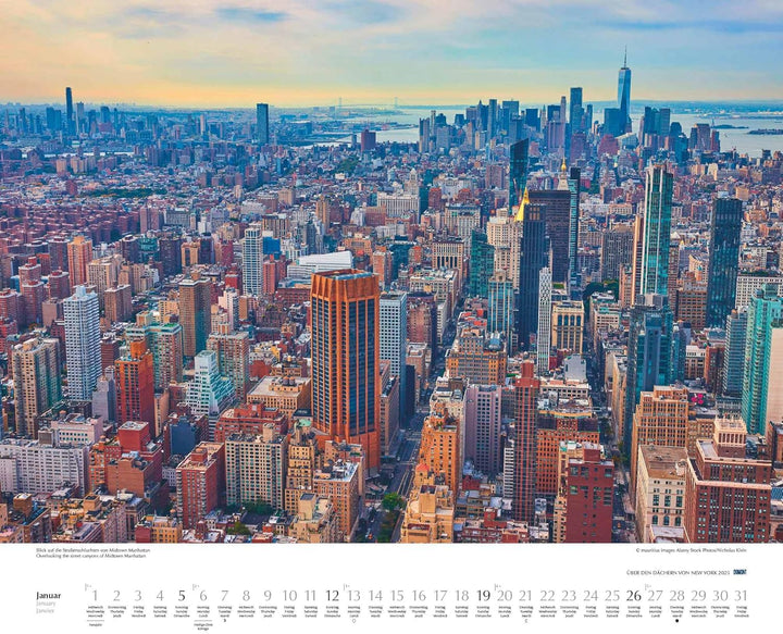 DUMONT - Über den Dächern von New York 2025 Wandkalender, 60x50cm, Fotokunst-Kalender mit einzigarti