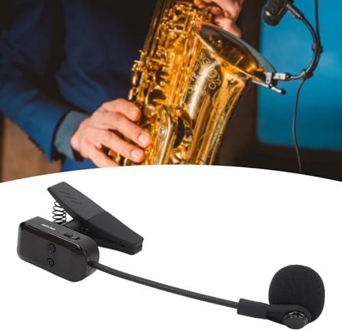 Drahtloses Instrumentenmikrofon, Saxophonmikrofon, Drahtloser Empfänger und Sender, 131 Fuss Reichwe