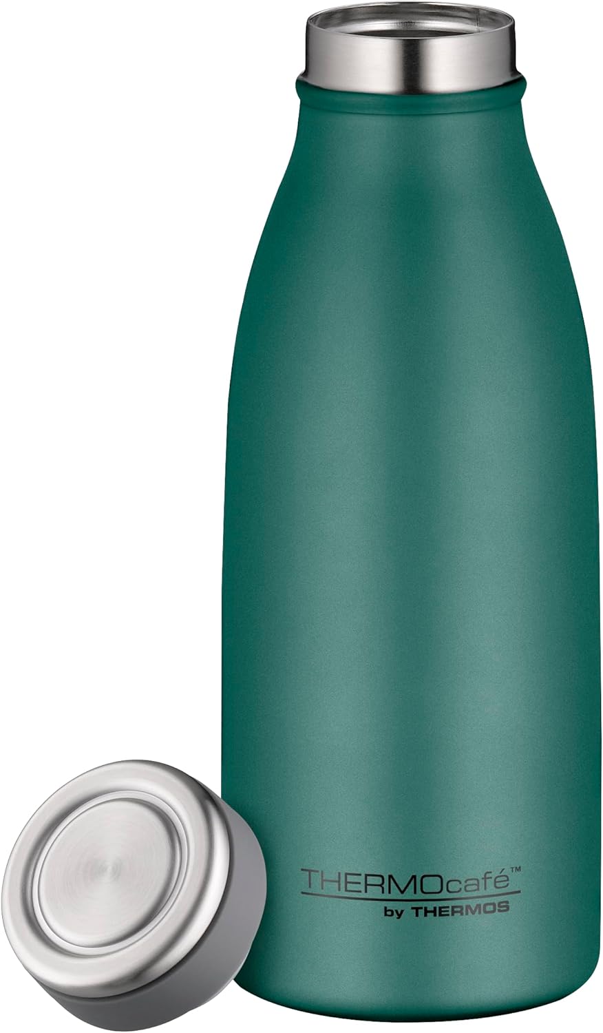 THERMOcafé by THERMOS TC BOTTLE moss green mat 0,35l, Isolierflasche aus Edelstahl, kohlensäurefest,
