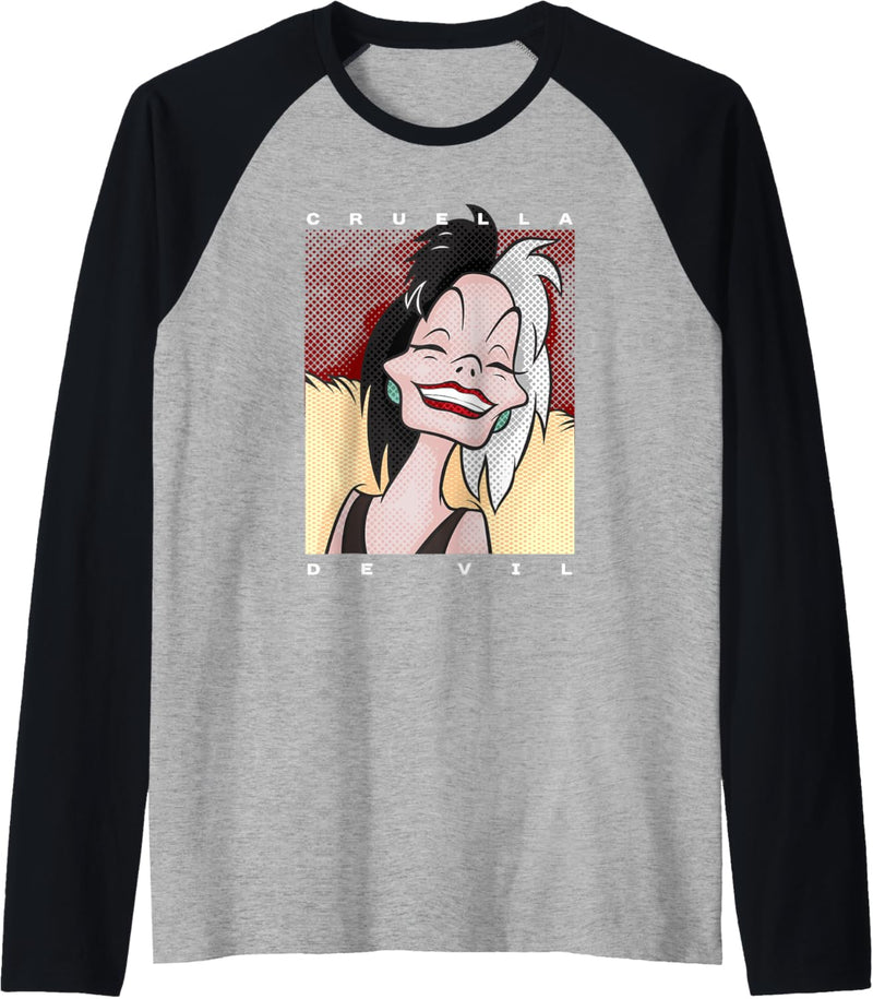 Disney Dalmatians Cruella Smile Portrait Raglan