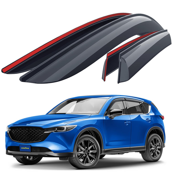 Goodyear Windabweiser für/kompatible mit Mazda CX-5 SUV 2017-2024 Autofenster Regenschutz, Regenabwe