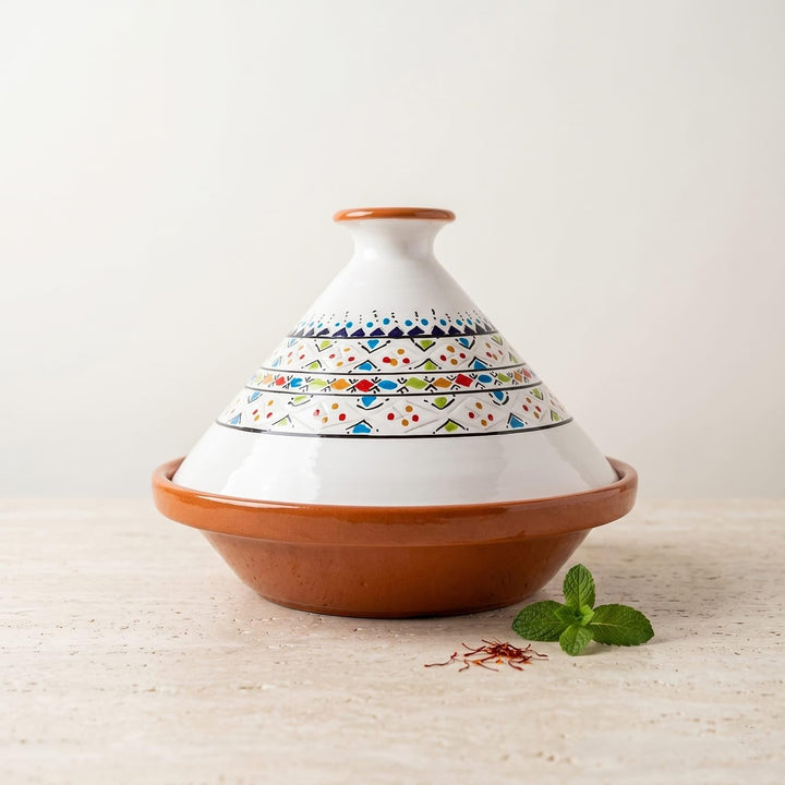 Tajine Terracotta-Topf Ethnischer Teller Marokkanisch Tunesisch XL 32 cm 0212242001