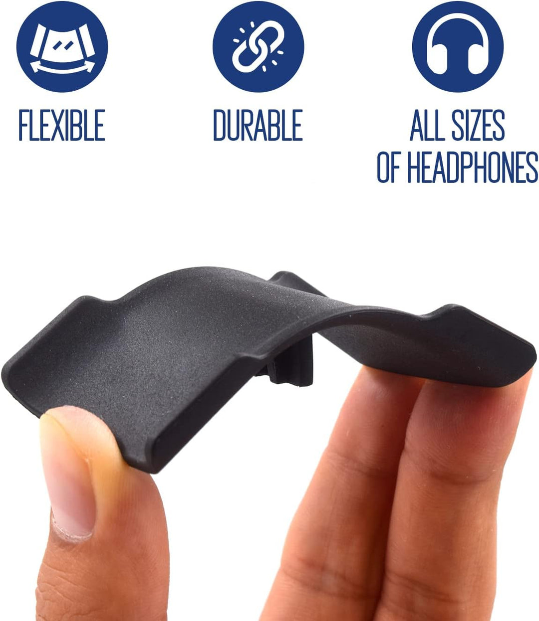 Ewent EW1586 Headphone and Desktop Headphone Stand, Detachable Headphone Stand, Non-Slip TPU Silicon