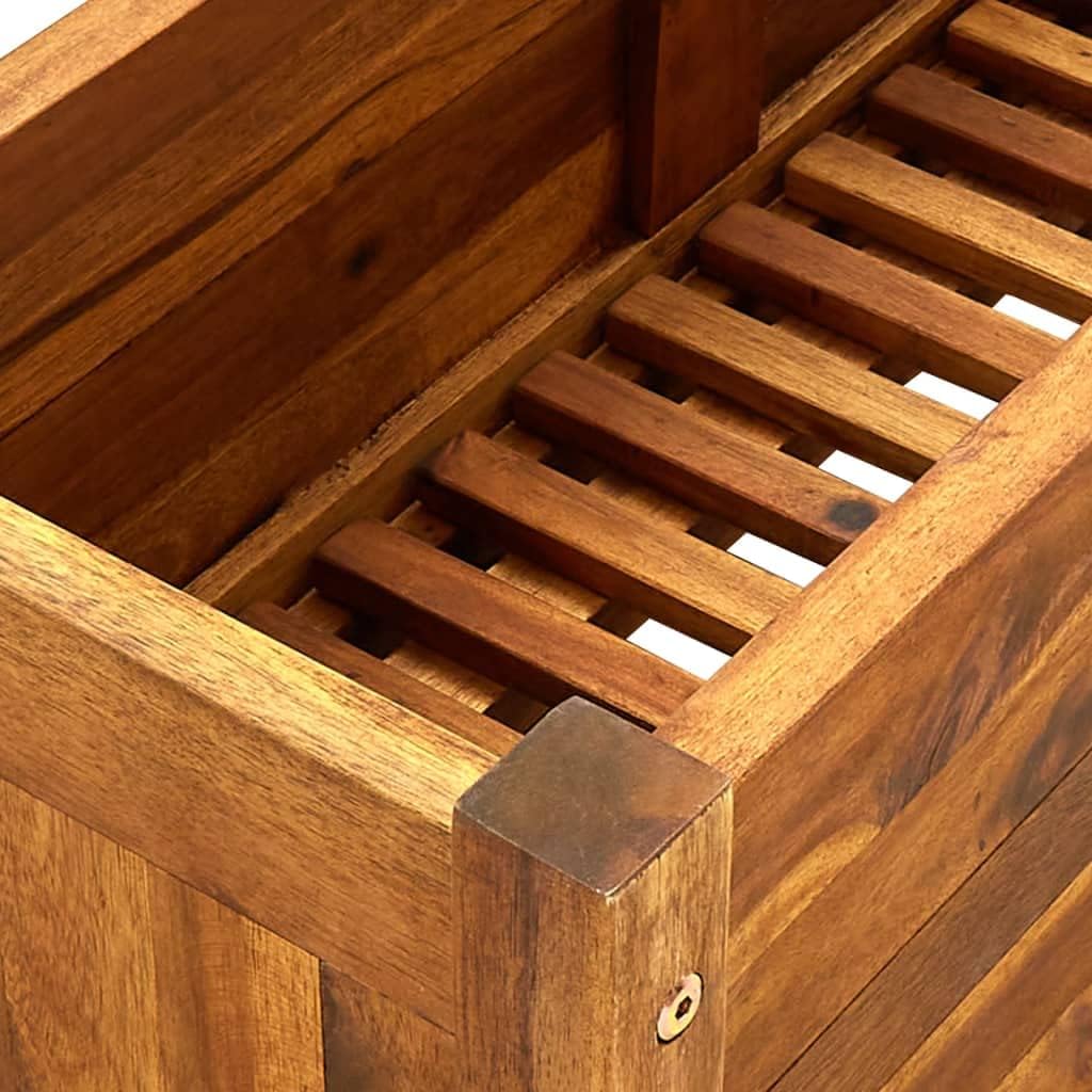 Garten-Hochbeet Akazienholz 76x27,6x25 cm Hochbeete für Garten Pflanzenbett Kräuterbett Gemüsebett B