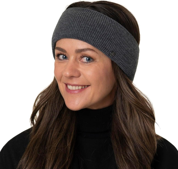LIERYS Classic Mono Stirnband - Ohrenwärmer - Einheitsgrösse - Damen & Herren - Herbst/Winter dunkel
