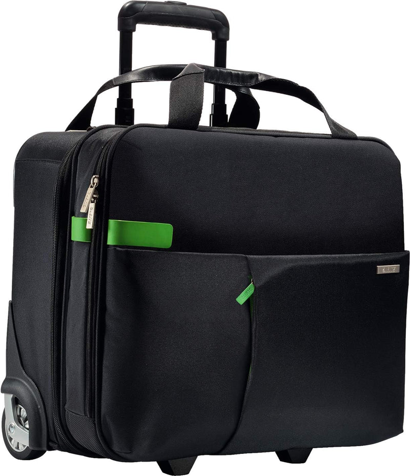 Leitz, Business Softcase Handgepäck-Trolley, Smart Traveller, 17 Fächer, 44 x 37,5 x 23 cm, Polyeste