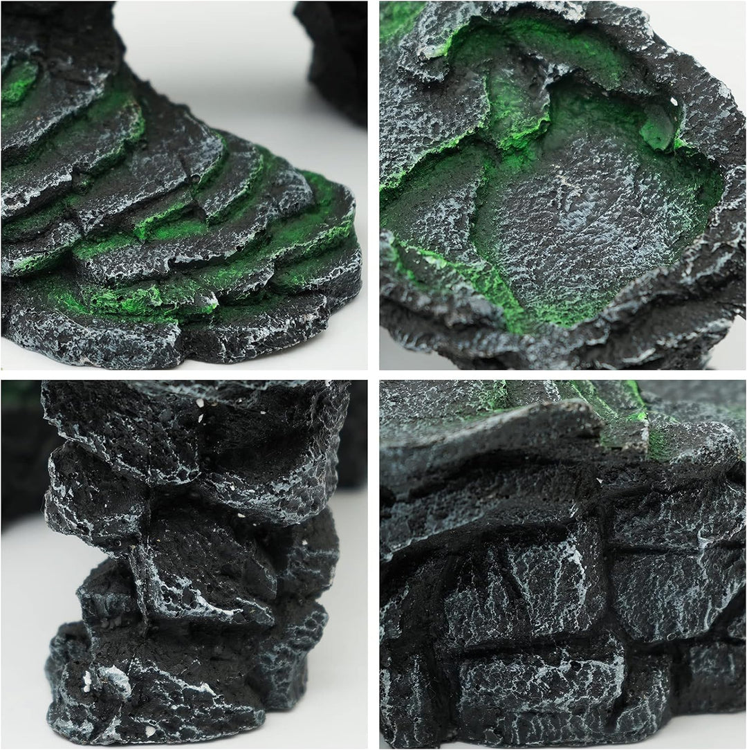 Yuecheng Reptilien Ramp Plattform Schildkröte Basking Plattform Felsen Schritt Leiste und Gecko Höhl