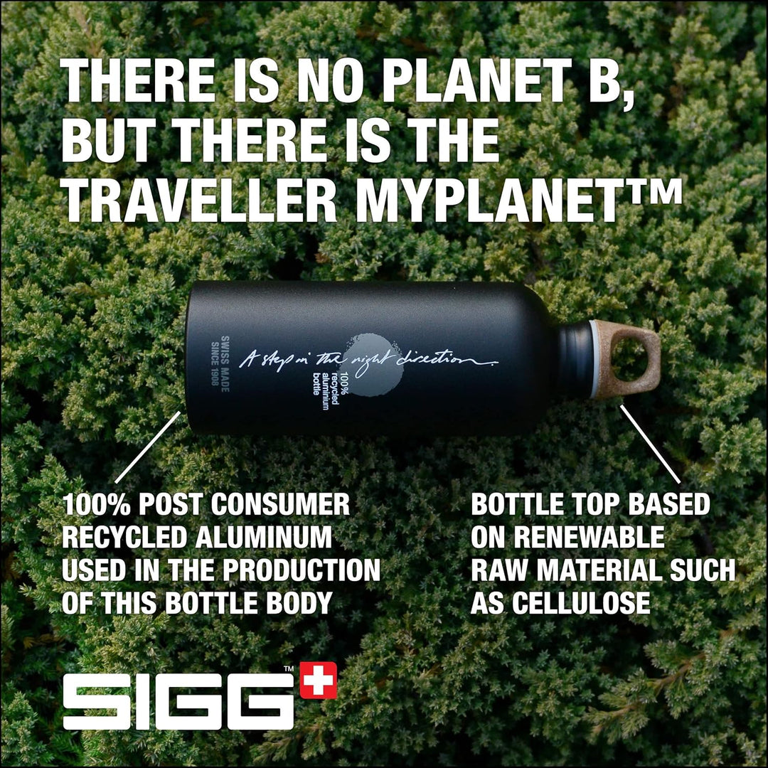 SIGG - Alu Trinkflasche - Traveller MyPlanet - Made in Switzerland - Für Kohlensäurehaltige Getränke