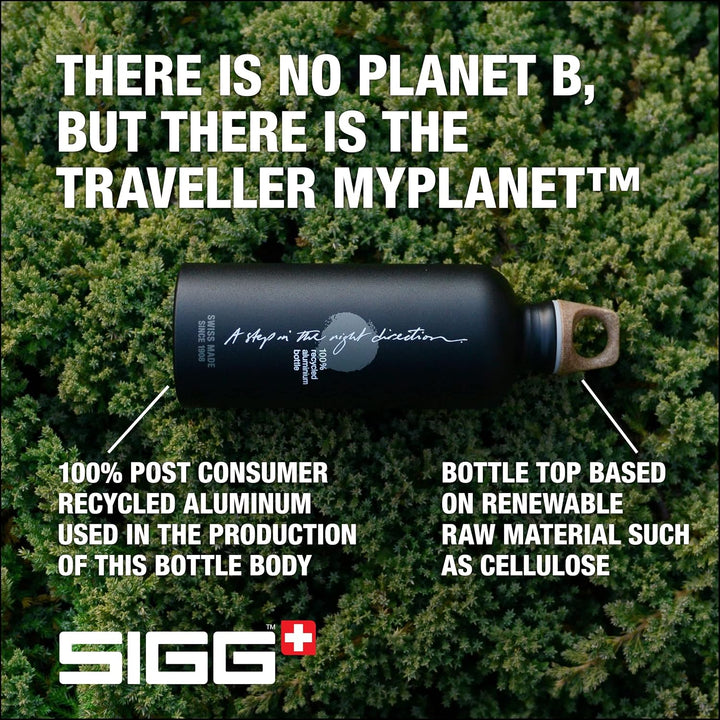 SIGG - Alu Trinkflasche - Traveller MyPlanet - Made in Switzerland - Für Kohlensäurehaltige Getränke