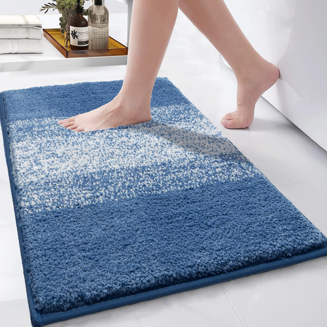 Weich Gross Badematten 80 x 120 cm, Badezimmerteppich Badteppich rutschfeste Wasserabsorbierend Badv