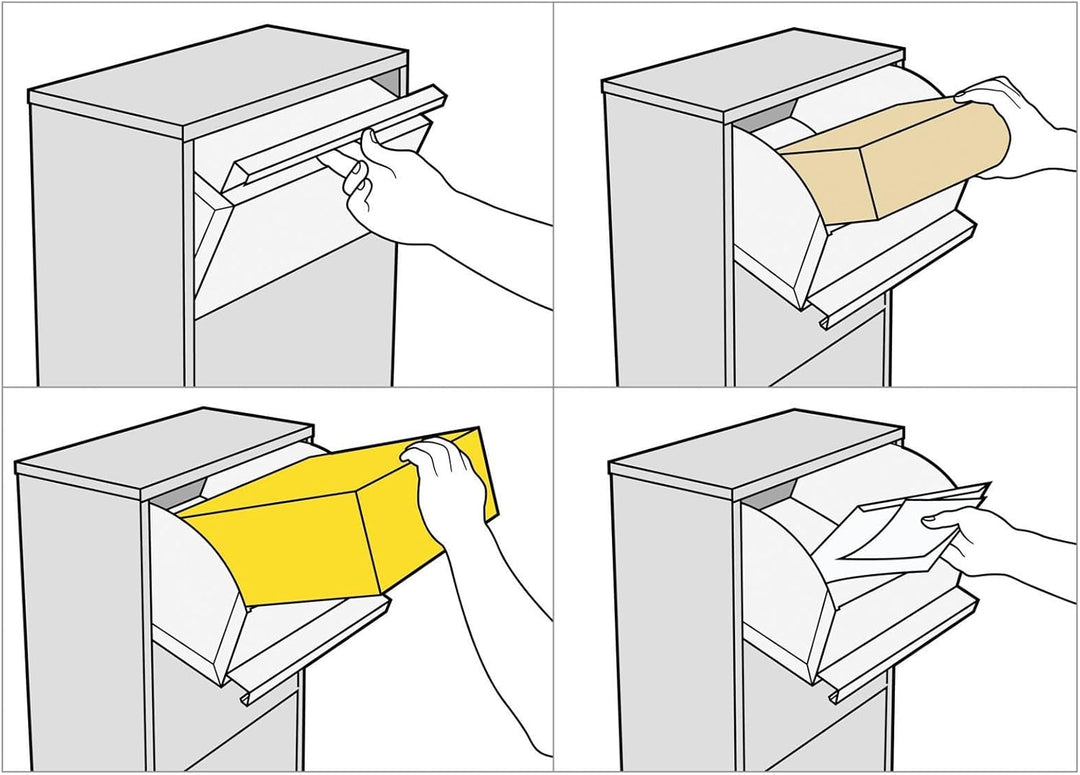 Metzler® Paketbriefkasten mit Klappensystem und Zylinderschloss Eisenglimmer wetterfest rostfrei für