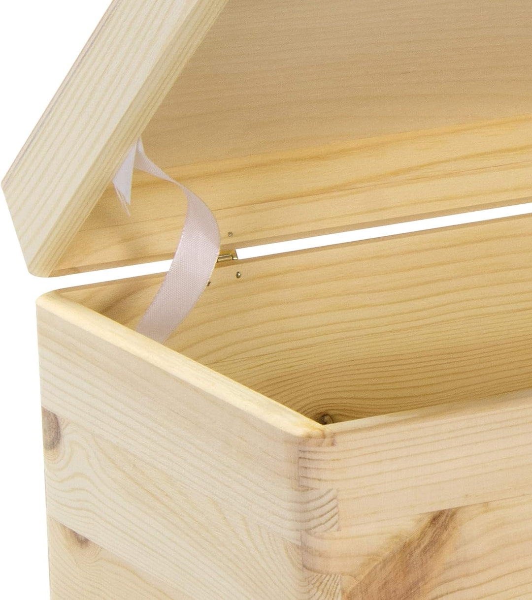LAUBLUST Holzkiste mit Gravur - Personalisiert mit Datum | Name | WIDMUNG - Naturbelassen, Grösse M