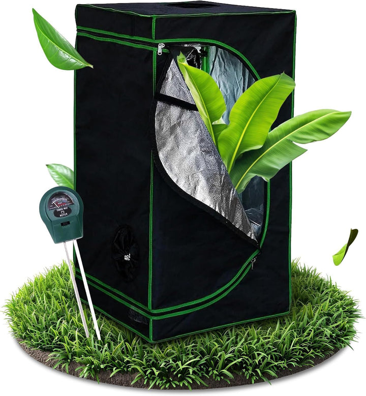 Melko - Growbox 80x80x220cm Set mit 3-in-1 Messgerät - Licht- & wasserdichtes Growzelt extrafestem S