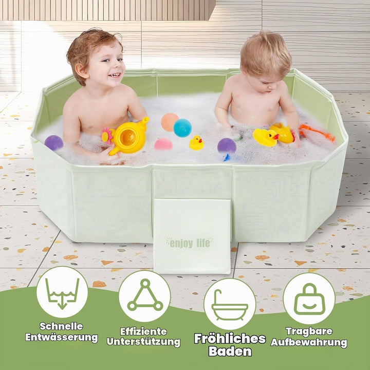 Faltbare Babybadewanne, Badewanne Kinder Grosse Kleinkindbadewanne Tragbares Duschbecken mit Newborn