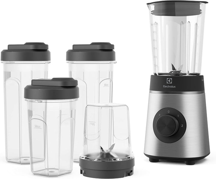 Electrolux Create 4 compact Mixer E4CB1-6ST, 600 ml Glaskanne, 2 zusätzliche Trinkflaschen, 2 Geschw