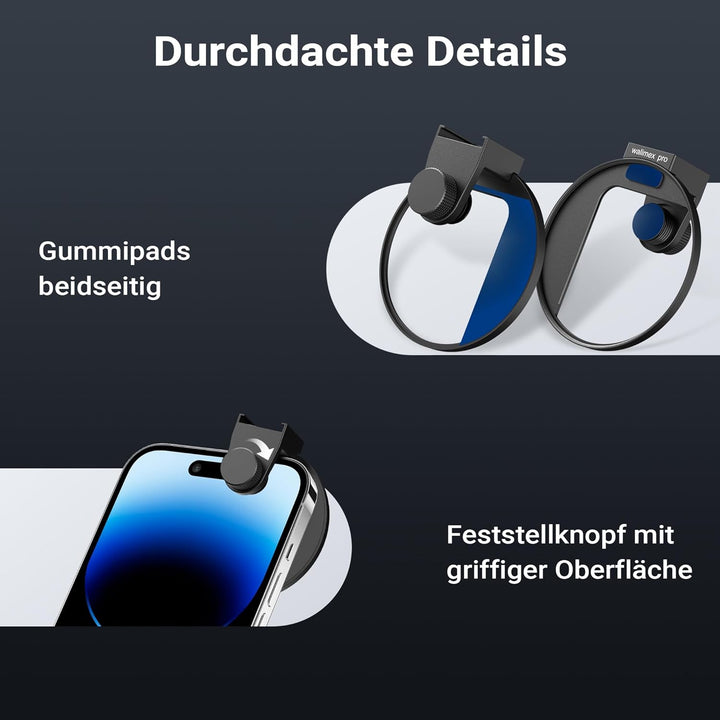Walimex pro Filterhalter 67 mm für Handykamera, inkl. Diffusionsfilter 67 mm, Cold Shoe Mount für LE