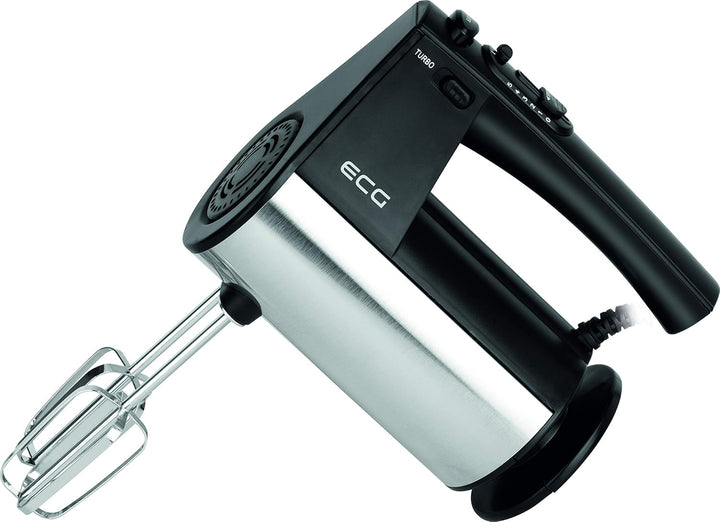 ECG RS 5011 Handmixer, 10 Geschwindigkeitsstufen, TURBO-Boost-Taste, 2 Rührbesen, 2 Knethaken, 700 W
