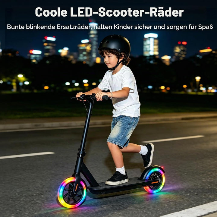 200mm Scooter Rollen, 2 Stück Leuchtende Stunt Scooter Rollen, LED Scooter Räder mit ABEC-7 Kugellag