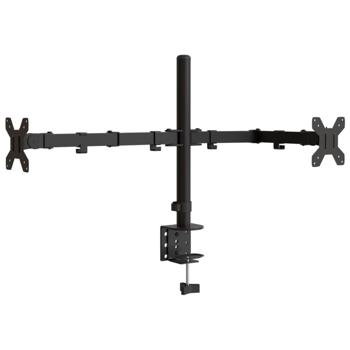 vidaXL Tischhalterung, Verstellbar Monitorhalterung mit C-Klemme, Bildschirmhalterung für 2 Monitore