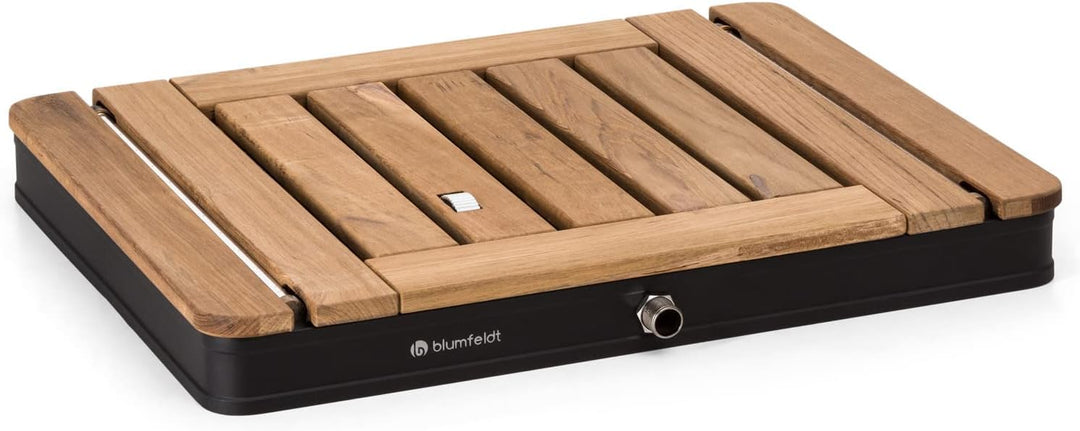 blumfeldt Mobile Gartendusche, Aussendusche für den Garten, Bodendusche mit 4m Wasserstrahlhöhe, Bod